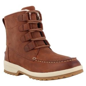 Sperry Maritime Cruz Waterproof Lace Up Boots Lined size 7 Chestnut Brown